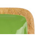 SQUARED TRAY WOOD HANDLE 4 SPACES GREEN