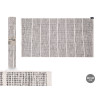 HANDMADE RUG 80X140CM SQUARES GREY