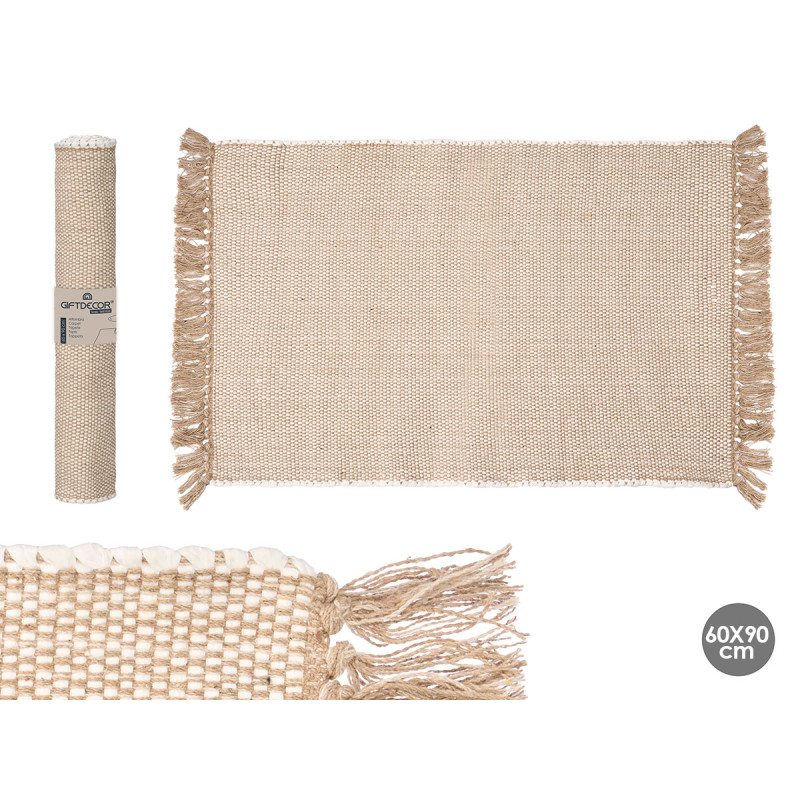 HANDMADE RUG 60X90CM NATURAL BEIGE