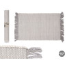 TAPPETO ARTIGIANALE 60X90CM GRIGIO CHIARO