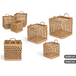 SET 3 CESTI QUADRATI TRAFORATI 37X37CM