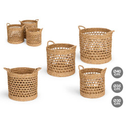 SET 3 CESTI ROTONDI TRAFORATI 40CM DIAMETRO
