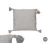 CUSCINO A RIGHE IN RILIEVO GRIGIO 45X45CM