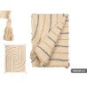GREY STRIPED MULTI-USE EMBROIDERED 150X220CM
