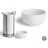 CONJ 6 TAÇAS REDONDAS PORCELANA COM SUPORTE 800ML
