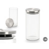 1,4L ROUND BOROSILICATE JAR STEEL LID