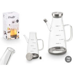 ACEITERA BOROSILICATO 750ML TAPA ACERO