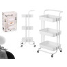 CARRINHO ORGANIZADOR PLASTICO BRANCO 3 NIVEIS