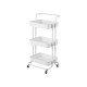 CARRELLO ORGANIZZATORE PLASTICA BIANCO 3 PIANI 