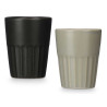 BICCHIERE TAGLIATO ASS 2 GRIGIO NERO 300ML