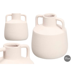 VASE JARRE 17CM BLANC