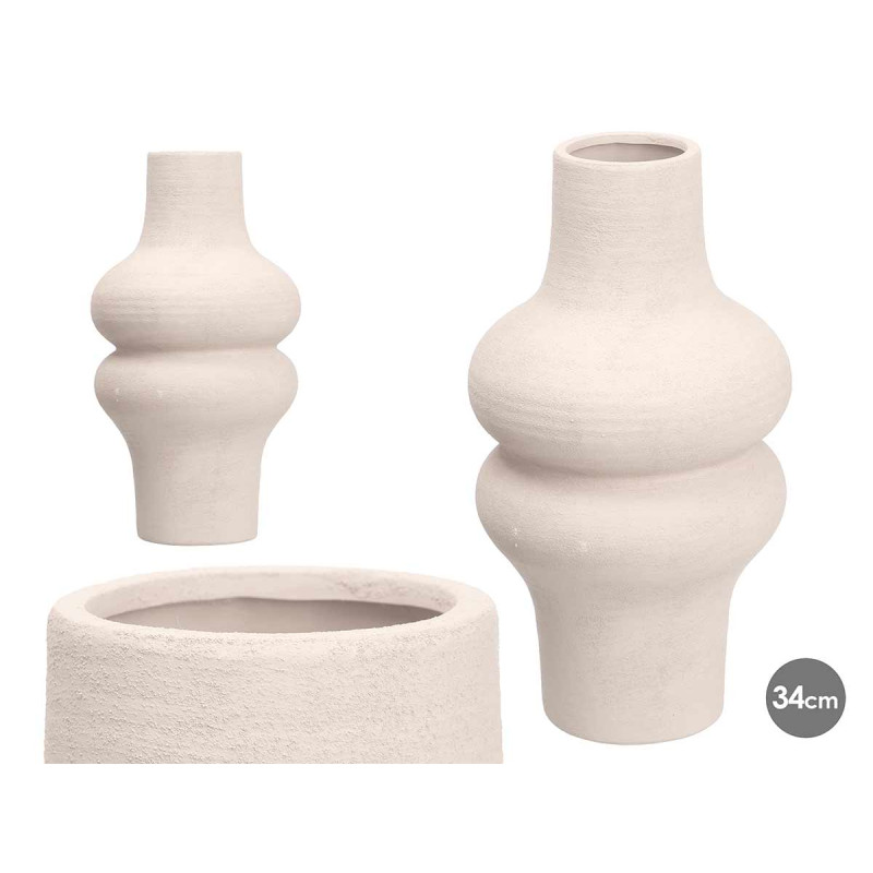 VASE MICHELIN 34CM BLANC
