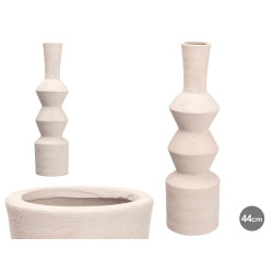 GEOMETRICAL VASE 60CM WHITE