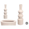 GEOMETRICAL VASE 60CM WHITE
