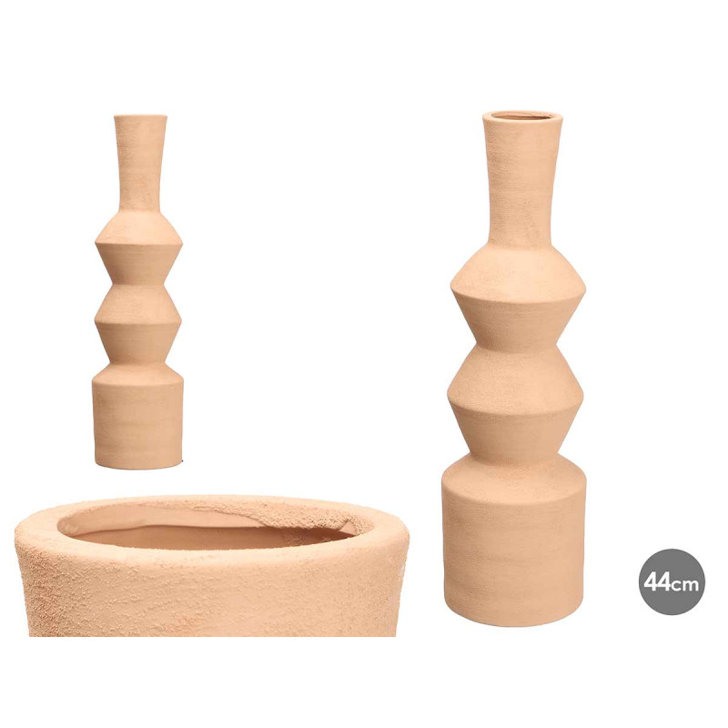 JARRA GEOMETRICA 60CM CASTANHA