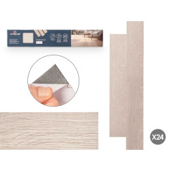 SET 24 LAMINA VINILO PARQUET GRIS CLARO 914X152MM