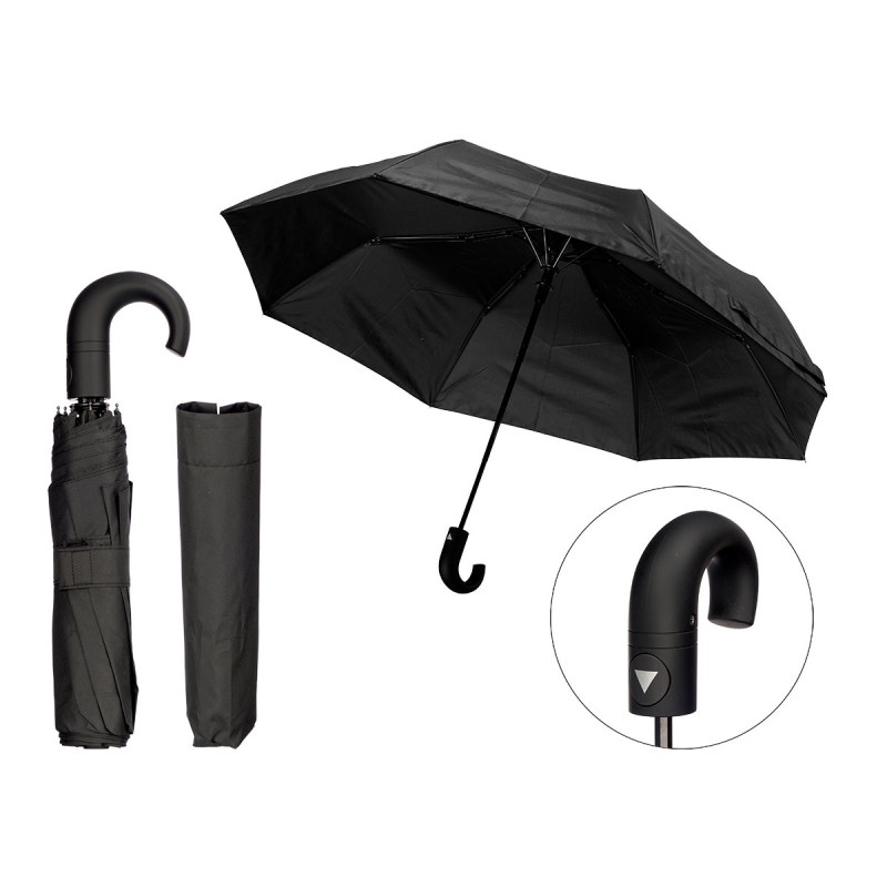 GUARDA CHUVA DOBRAVEL ARREDOND AUTOM  PRETO