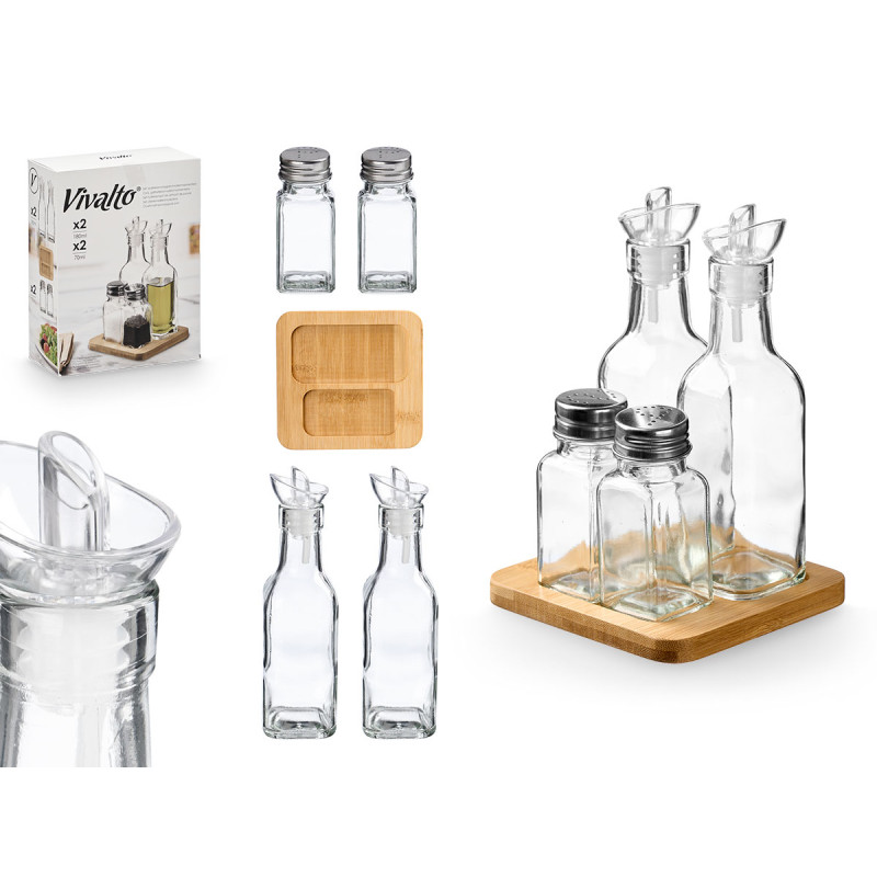 SET HUILIER VINAIGRIER SALIERE POIVRIERE
