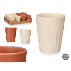 BICCHIERE TAGLIATO ASS 2 MARRONE BEIGE  