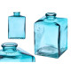 POT EN VERRE CARRÉ TURQUOISE