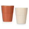 BICCHIERE TAGLIATO ASS 2 MARRONE BEIGE  