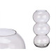 VASE EN VERRE TRIPLE SPHÈRE 38CM GRIS