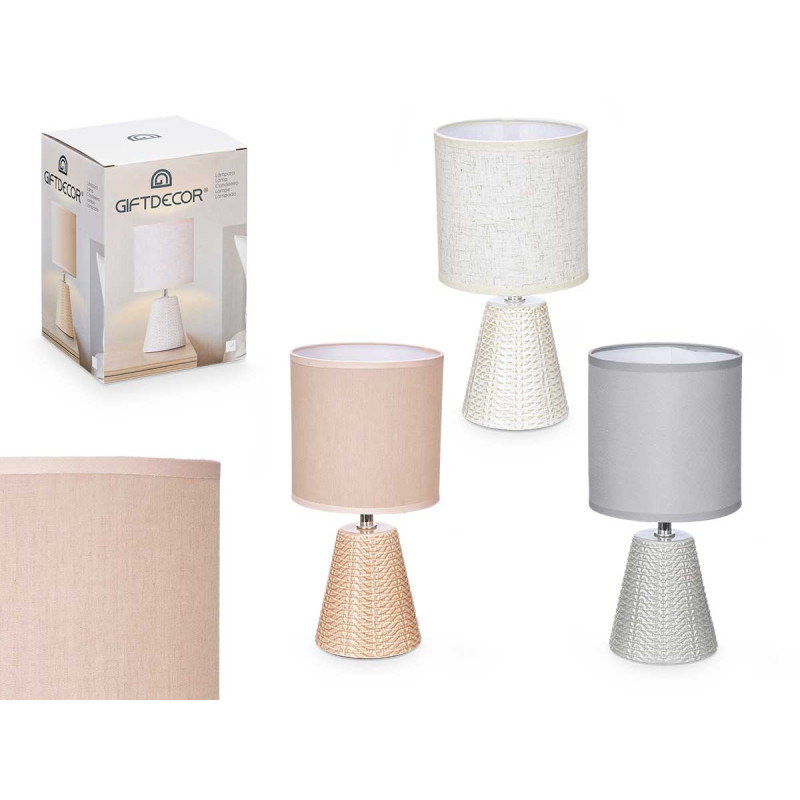 CONICAL CERAMIC TABLE LAMP ASSORTED 3