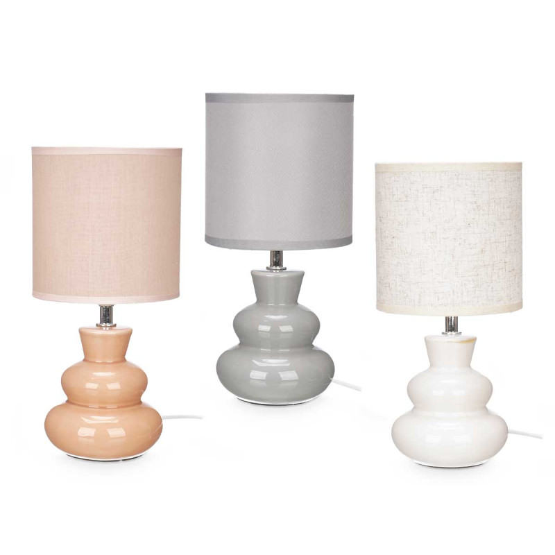 LAMPE DE TABLE EN CERAMIQUE TRIANGULAIRE ASSORT 3