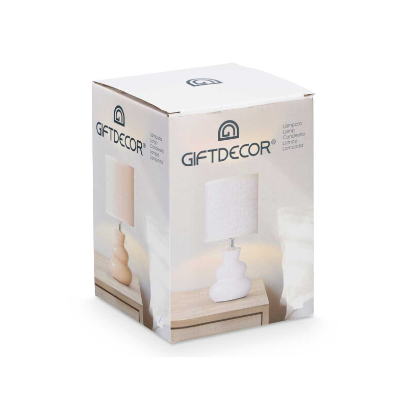 LAMPE DE TABLE EN CERAMIQUE TRIANGULAIRE ASSORT 3