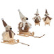 PENDENTIF SOURIS EN TRAINEAU SET 2 COUL
