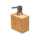 BAMBOO DISPENSER WITH SQUARE CHROME CAP