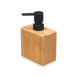 BAMBOO DISPENSER WITH SQUARE BLACK CAP