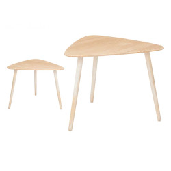TRIANGLE COFFEE TABLE WHITE NATURAL