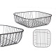 SQUARE FRUIT BOWL IN BLACK METAL
