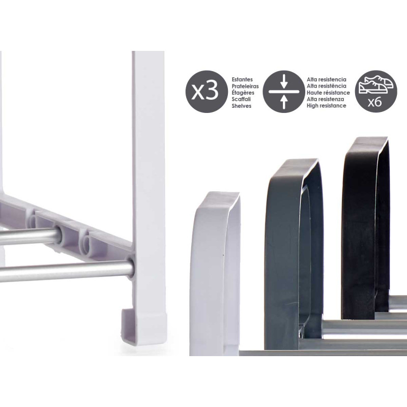 SET 3 SHOE RACK 3 TIERS
