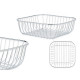 SQUARE METAL FRUIT BOWL CHROME PLATED