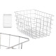 BLACK METAL SQUARE BASKET CHROME PLATED LARGE