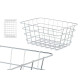 BLACK METAL SQUARE BASKET CHROME PLATED MEDIUM