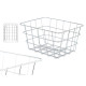 BLACK METAL SQUARE BASKET CHROME PLATED SMALL