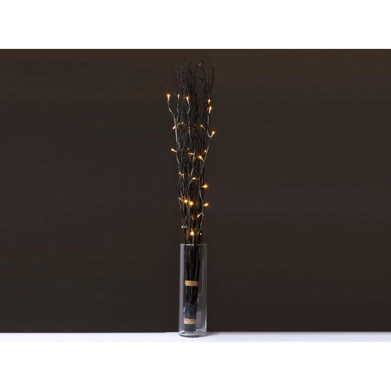 BOUQUET BÂTONS NOIR 30 LEDS 120CM