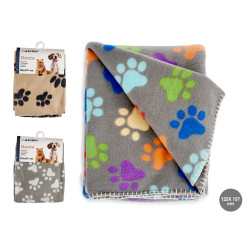 PRINTED PET BLANKET 125X157 PAWS MIX 3 C