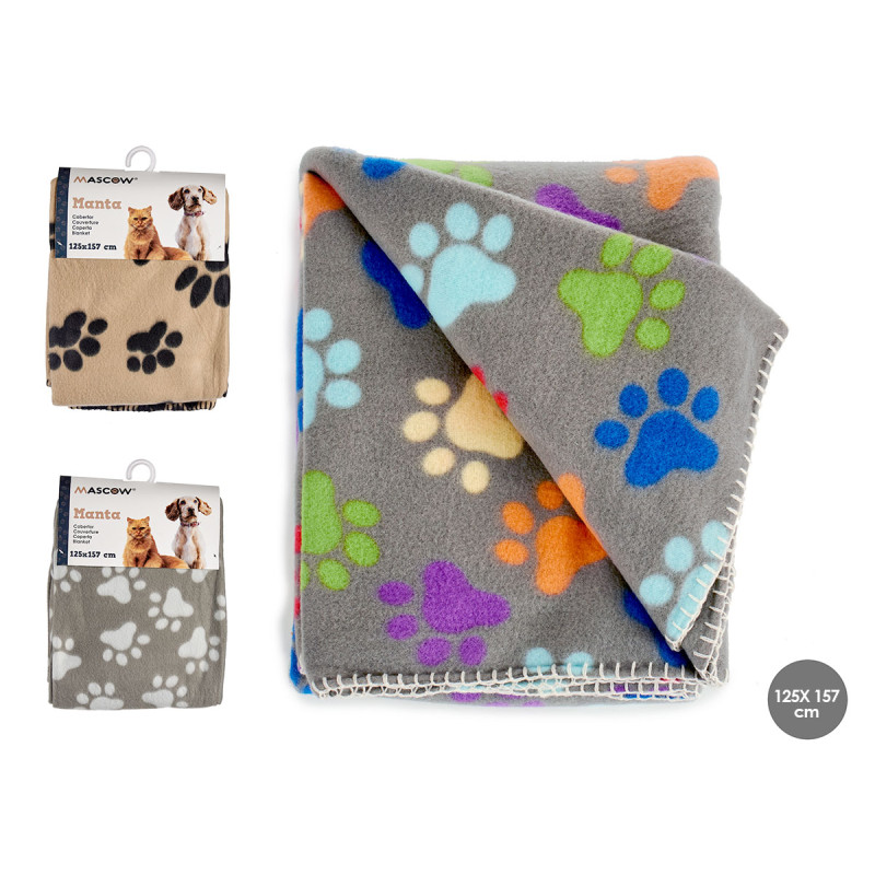 COPERTA ANIMALE 125X157 ORME ASS 3 COLOR