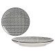 PLATO LLANO 24CM GEOMETRICO NEGRO