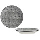 ASSIETTE DESSERT 20CM GEOMETRIQUE NOIR