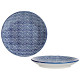 PLATO POSTRE 20CM GEOMETRICO AZUL