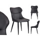 INCLINED BACK ANTHRACITE ARMCHAIR 