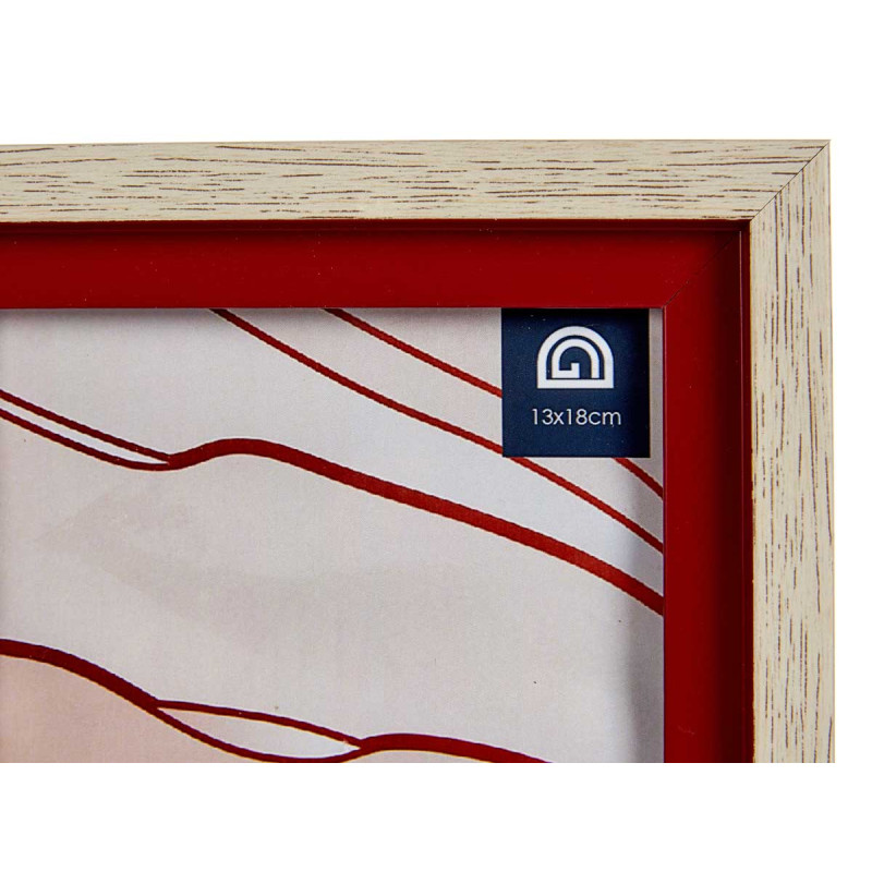 PORTEPHOTO NATUREL REBORD ROUGE 13X18CM