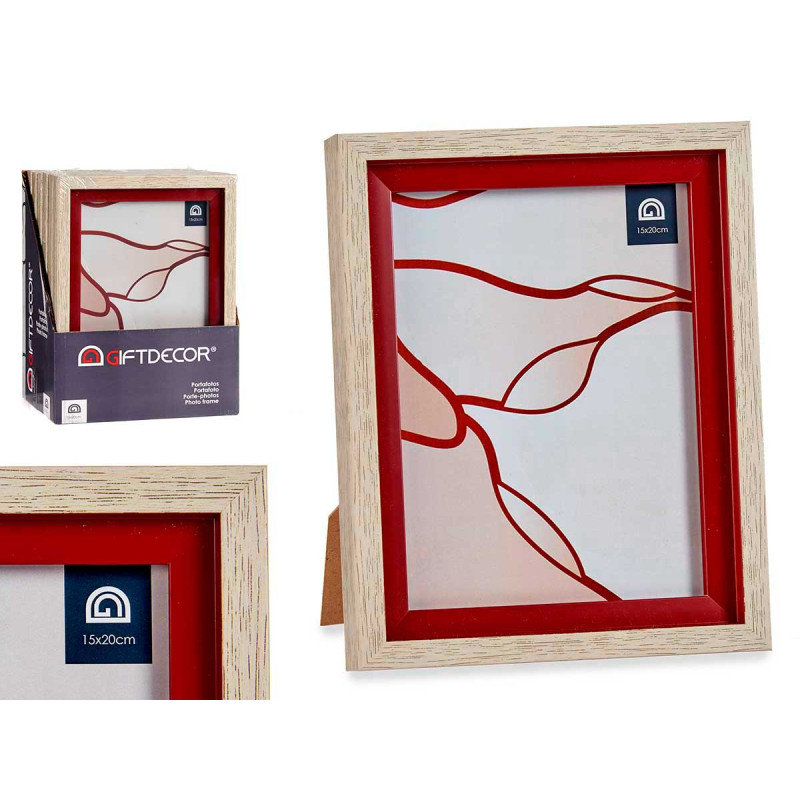 PORTEPHOTO NATUREL REBORD ROUGE 15X20CM