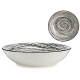 PLATO HONDO 20CM RAYADO NEGRO