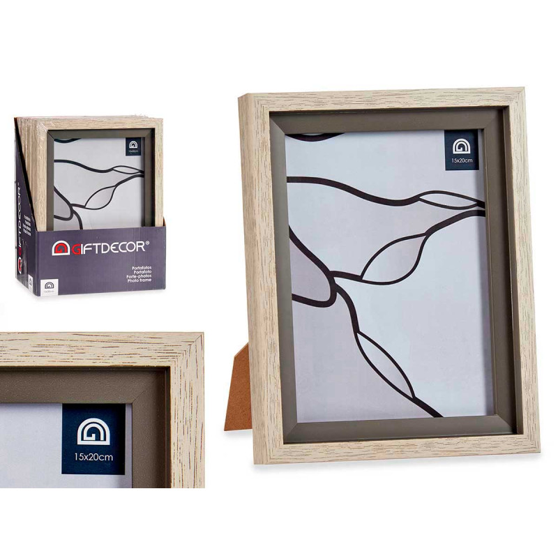 15X20CM GREY EDGE NATURAL PHOTO HOLDER